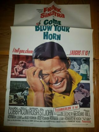 Come Blow Your Horn Frank Sinatra Studio - Issued Poster With