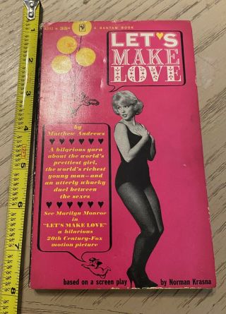 Marilyn Monroe Lets Make Love Book Novel Vintage