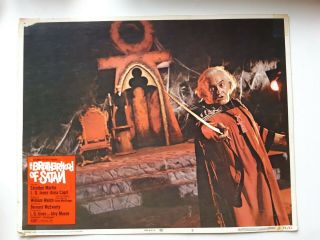 Vintage Lobby Card Horror 11x14 U.  S.  Movie The Brotherhood Of Satan 1971