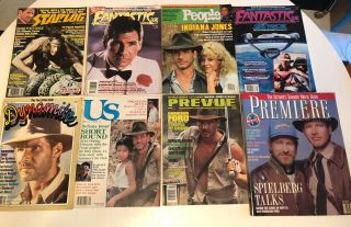1984 Indiana Jones Temple Of Doom Harrison Ford Magazines Plus Bonus 80 
