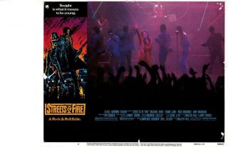 Streets Of Fire 1984 Release Lobby Card Michael Pare Diane Lane,