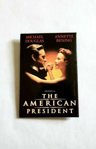 Vintage The American President Movie Promo Pin - Michael Douglas Aaron Sorkin