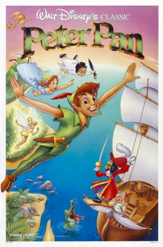 Peter Pan 27 X 40 1989 S/s Movie Poster