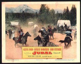 Jubal Lobby Card (fine) 1956 Glenn Ford Cowboy Western Movie Poster Art 15737
