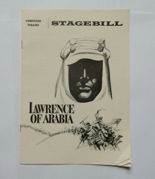 Cinestage Theatre Chicago Lawrence Of Arabia Movie Program (1963)