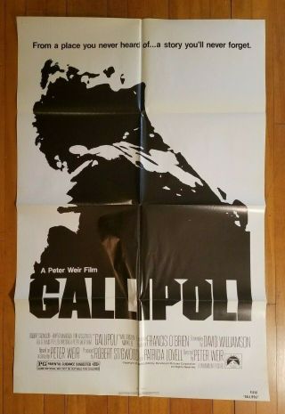Gallipoli 1981 27x41 1 - Sheet Movie Poster Mel Gibson,  Peter Weir 810161