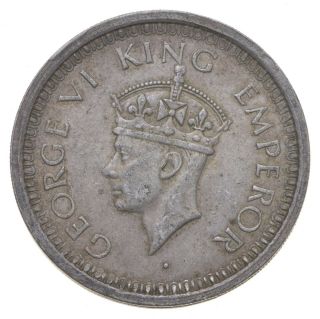Silver - World Coin - 1945 India 1 Rupee - World Silver Coin 552