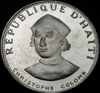 Haiti 25 Gourdes 1973 Proof - Silver - Christopher Columbus - 2368 ¤