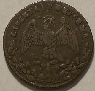 1867 Mexico 1/4 Real San Luis Potosi