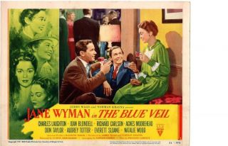 The Blue Veil 1951 Release Lobby Card Jane Wyman