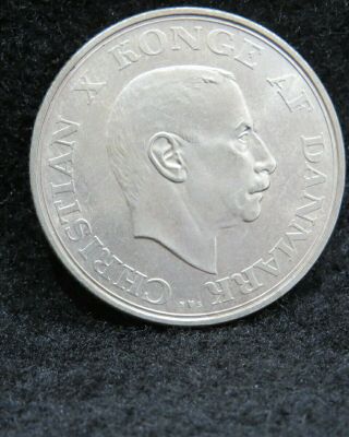 Denmark 1937 2 Kroner Brilliant Uncirculated Coin