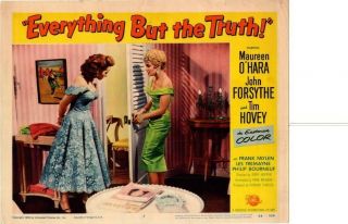Everything But The Truth 1956 Release Lobby Card Maureen O 