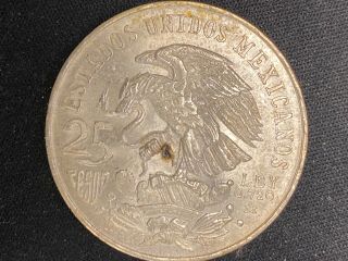 Silver 25 pesos Mexico 1968 juegos olimpicos 0.  720 fine 3