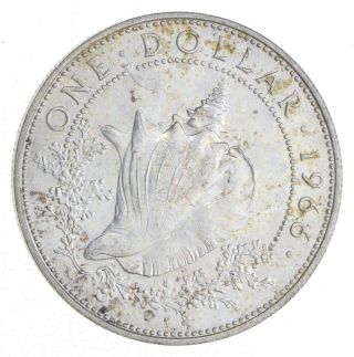 Silver - World Coin - 1966 Bahama Islands 1 Dollar - World Silver Coin 827