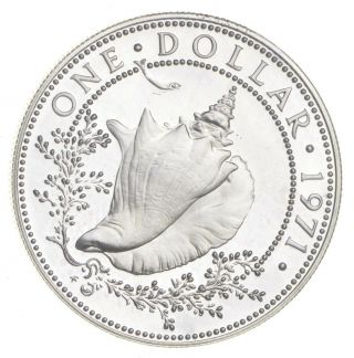 Silver - World Coin - 1971 Bahama Islands 1 Dollar - World Silver Coin 239