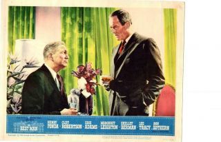 The Best Man 1964 Release Lobby Card Henry Fonda Cliff Robertson,