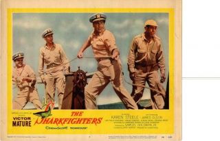 The Sharkfighters 1956 Release Lobby Card Victor Mature,
