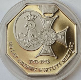 50000 Zlotych,  1992,  200th Anniversary Of Order Virtuti Militari,  Poland