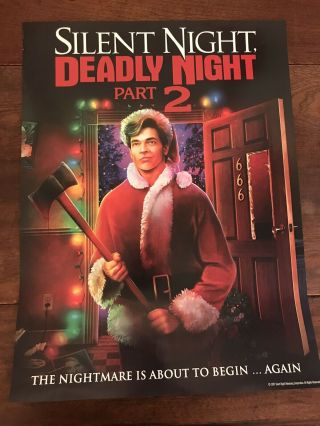 Silent Night Deadly Night Part 2 Scream Factory Poster 18x24” Print Lithograph