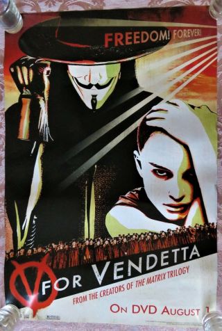 V For Vendetta 2006 Small Dvd Promo Poster 13 1/2 " X20 " Style " C "
