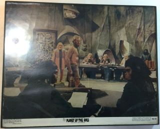 Planet Of The Apes (1968) Lobby Card,  Framed,  Charlton Heston,  Color