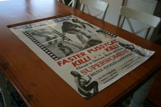 FASTER PUSSYCAT KILL KILL 2001 RE RELEASE ORIG 1 SHEET MOVIE POSTER IN GOOD COND 2