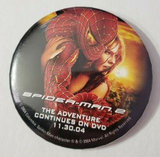 Spider - Man 3 Movie Dvd Release Promo Button Pin Badge 2004 Mary Jane Watson