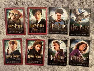Complete Set Of (8) Eight Harry Potter Collectors Movie Pins