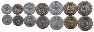 Caledonia - Set 7 Coins 1 2 5 10 50 100 Francs 2013 Unc Lemberg - Zp