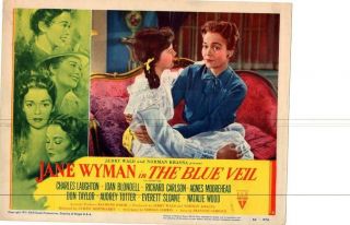 The Blue Veil 1951 Release Lobby Card Jane Wyman,