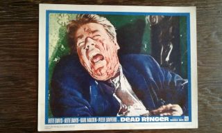 Vintage Lobby Card Bette Davis Dead Ringer - 1964 - Peter Lawford Karl Malden
