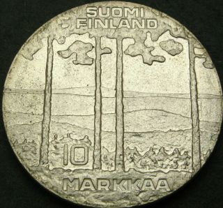 Finland 10 Markkaa 1975 - Silver - President Kekkonen - Aunc - 470 ¤