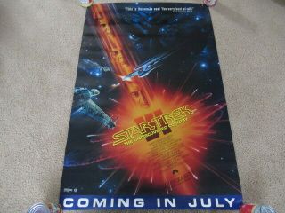 Vintage 90s Star Trek Vi The Undiscovered Country Promo Video Movie Poster 1991