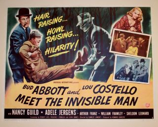 Classic Abbott & Costello Meet The Invisable Man,  Lobby Card Photo 8x10