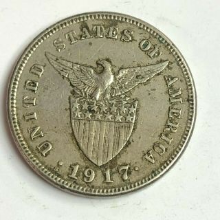 1917 - S Us Philippines 5 Centavos Coin,  Uspi,  Km 164