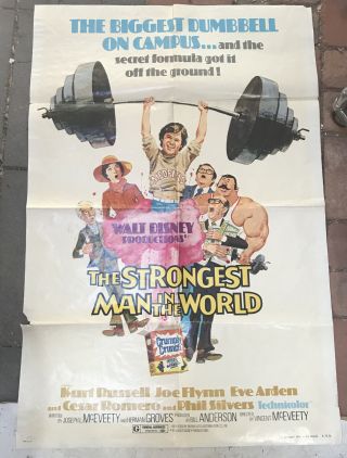 The Strongest Man In The World Movie Poster 27x41 R75/6 Kurt Russell