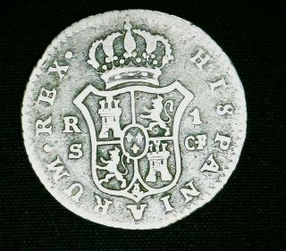 Spain Silver 1774 1 Real Charles Iii Carlos Seville S Cf Mark