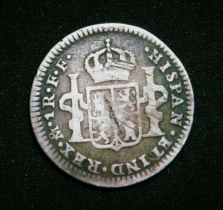 Spain Silver 1783 1 Real Charles III Carlos MEXICO Colonial Coin Pillar 2