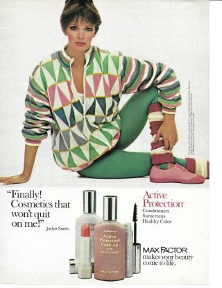 Jaclyn Smith Pinup - Max Factor Makeup Ad - 1984