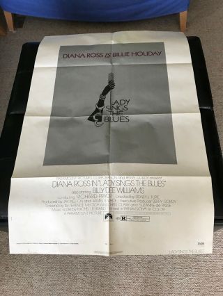 Vintage Movie Poster “lady Sings The Blues " Starring Diana Ross