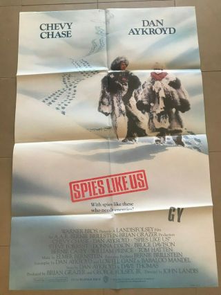 1 - Sheet Poster 27x41: Spies Like Us (1985) Chevy Chase,  Dan Aykroyd
