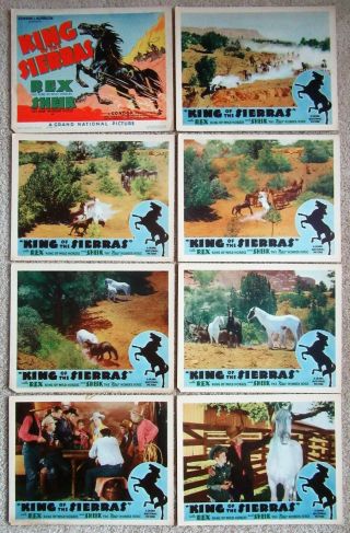 King Of The Sierras 1938 Set Of 8lc 