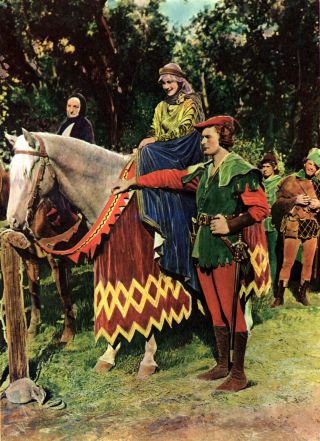 Adventures Of Robin Hood Errol Flynn Olivia De Havilland Great Photo