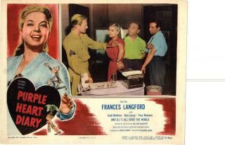 Purple Heart Diary 1951 Release Lobby Card Ww2 Frances Langford,