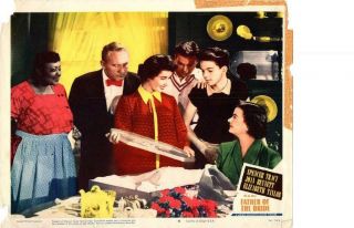 Father Of The Brdie 1950 Release Lobby Card Liz Taylor Tracy Bennett,