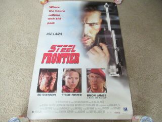 Vintage 90s Steel Frontier Promo Video Movie Poster Joe Lara Bo Svenson