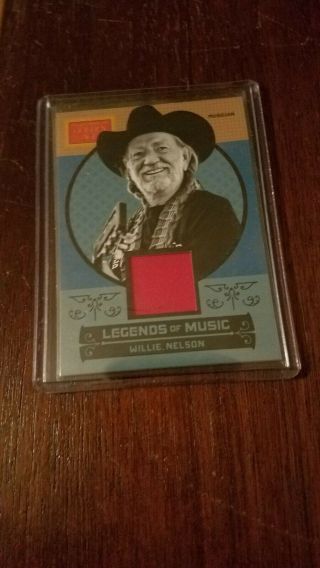 Willie Nelson Country Singer Worn Relic Memorabilia Card 2014 Golden Age Music