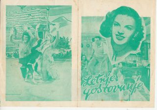 Summer Stock - Judy Garland/gene Kelly - Rare Yugoslav Movie Program 1950