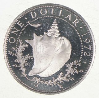 Silver - World Coin - 1972 Bahama Islands 1 Dollar - World Silver Coin 221