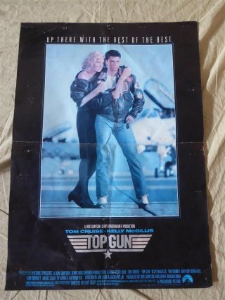 Top Gun - Tom Cruise,  Kelly Mcgillis 1986 Movie Poster 24 " X 17 "
